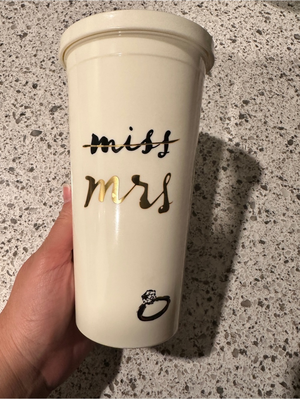 Kate Spade Miss to Mrs Cup (Missing Straw)